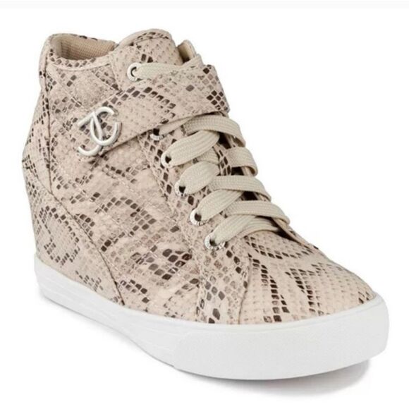 🆕⚕️Juicy Couture Journey Snake Print Wedge Sneakers - Picture 1 of 4